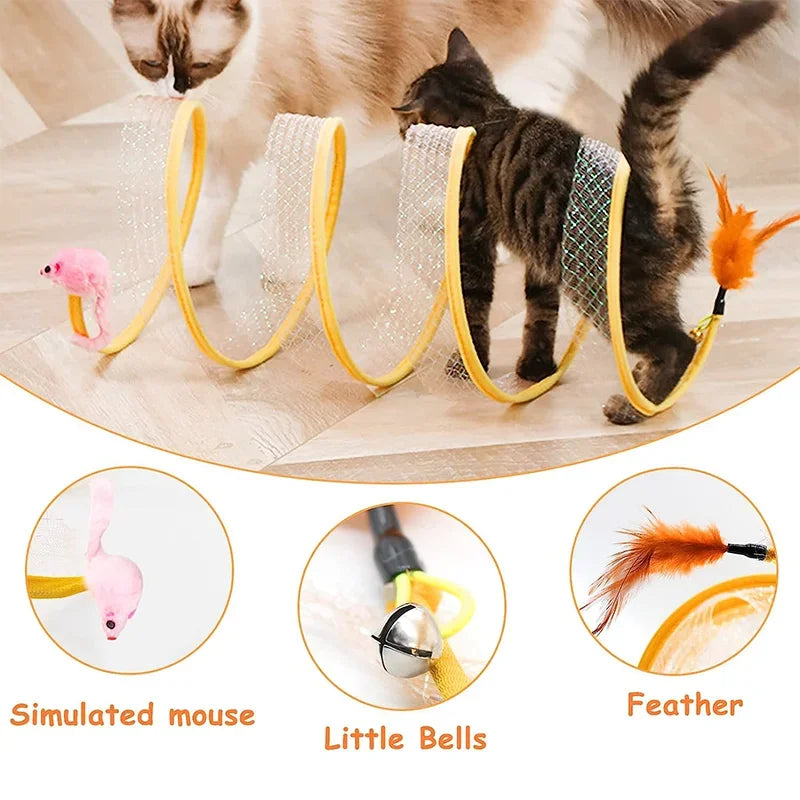 Self-play Cat Hunting Spiral Tunnel Toy