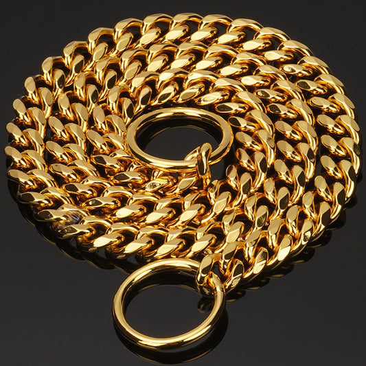 Luxury Cuban Link in yellow gold finish - Royal Pet Boutique